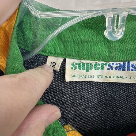 preppy artsy nautical denim colorful M - Picture 2 of 10